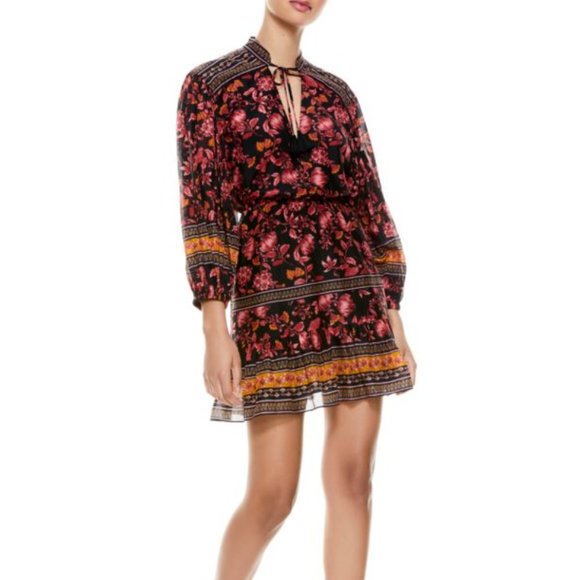 ALICE + OLIVIA Sedona Mandarin Tunic Dress